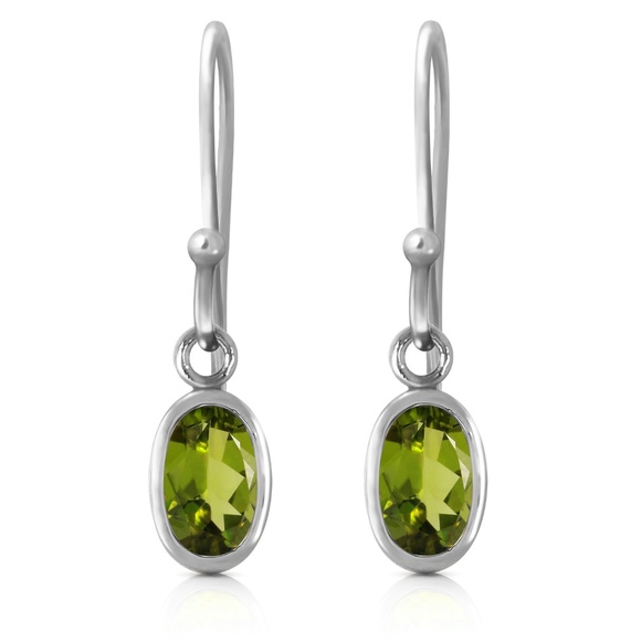 Galaxy Gold Products Jewelry - GOLD FISH HOOK EARRINGS WITH PERIDOTS
